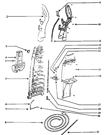 Handle and bag housing