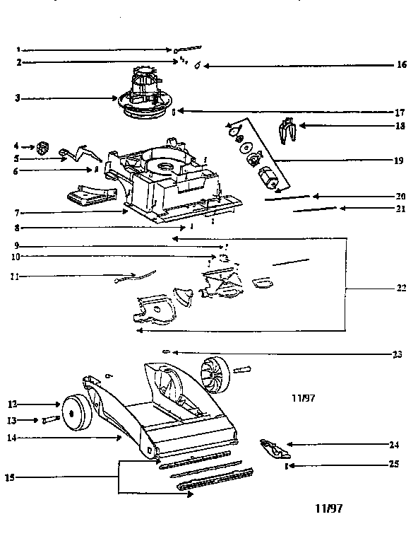 Nozzle and motor assembly