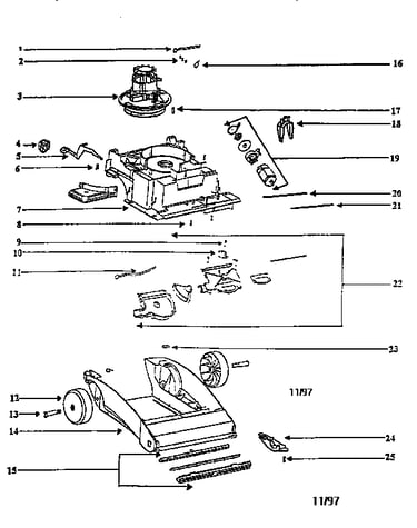 Nozzle and motor assembly