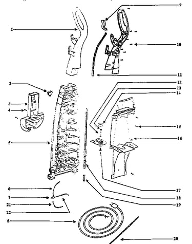 Handle and bag housing