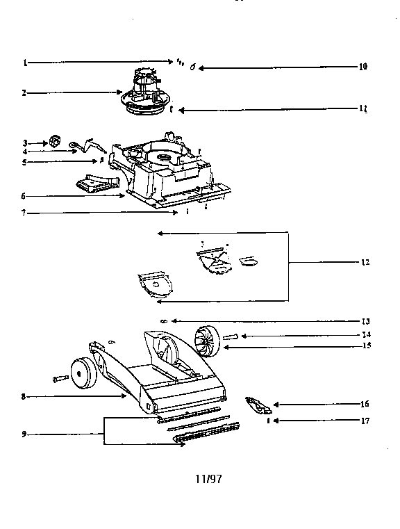 Nozzle and motor assembly