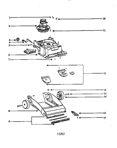 Nozzle and motor assembly