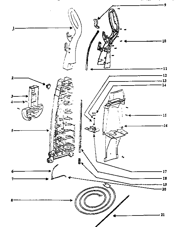 HANDLE AND BAG HOUSING