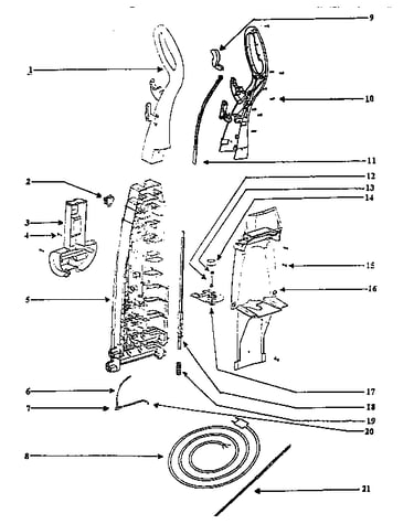 Handle and bag housing