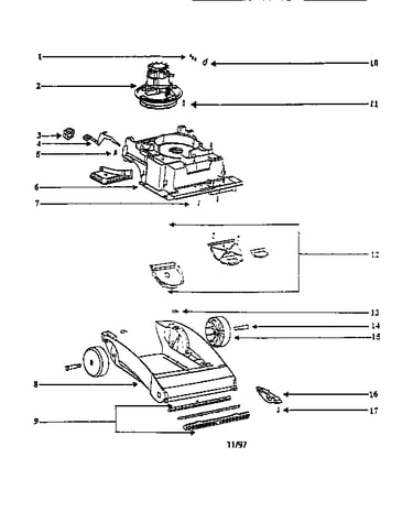 Nozzle and motor assembly