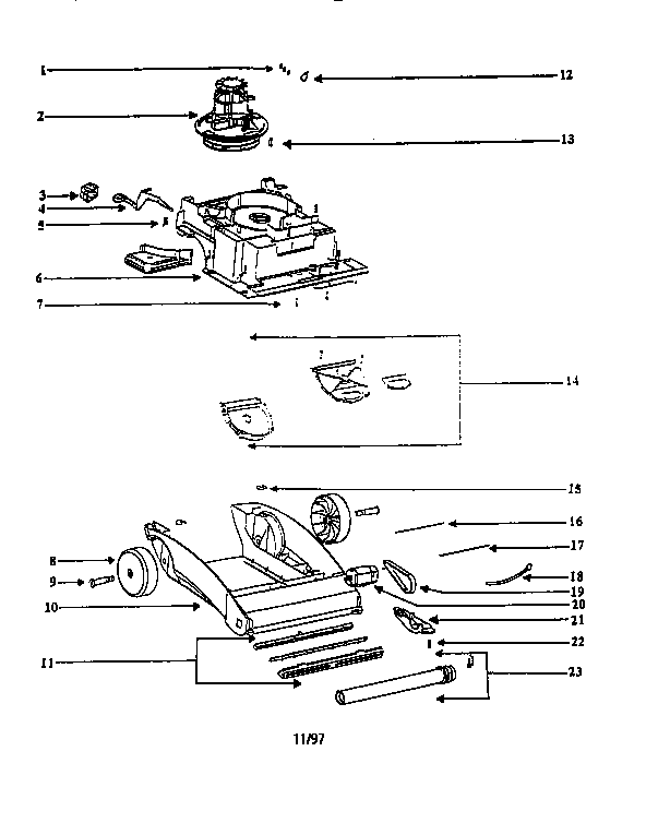 Nozzle and motor assembly