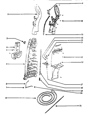 Handle and bag housing