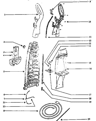 Handle and bag housing