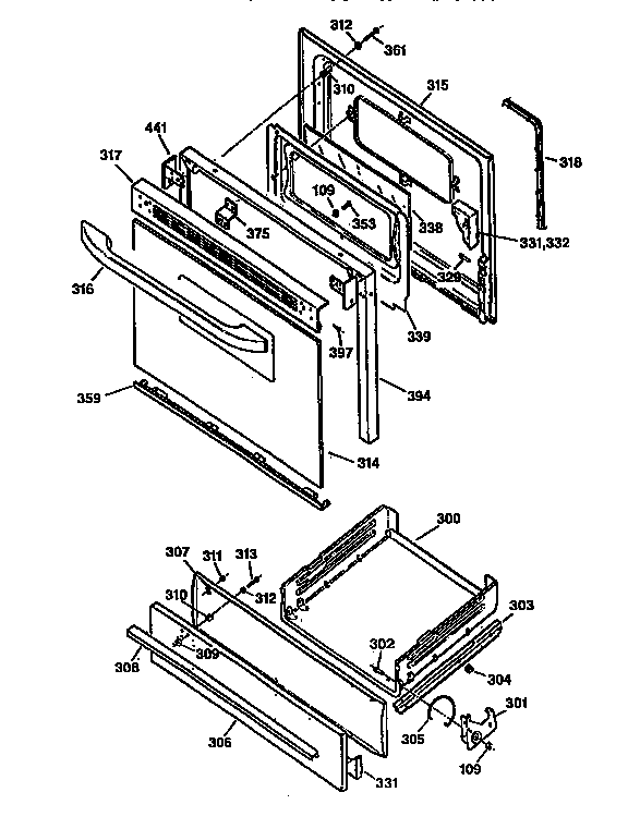 Door and drawer
