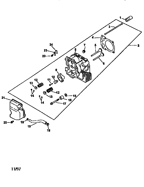 CYLINDER HEAD, VALVE AND BREATHER