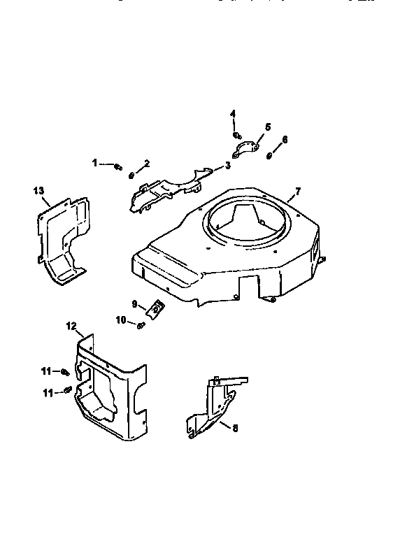 BLOWER HOUSING AND BAFFLES