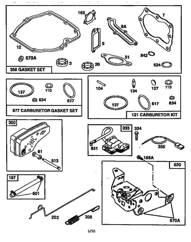 Air cleaner assembly and gasket set