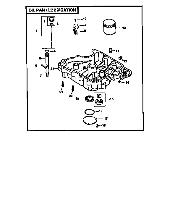 OIL PAN/LUBRICATION