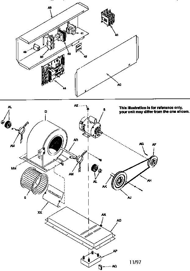 Control box/blower assembly