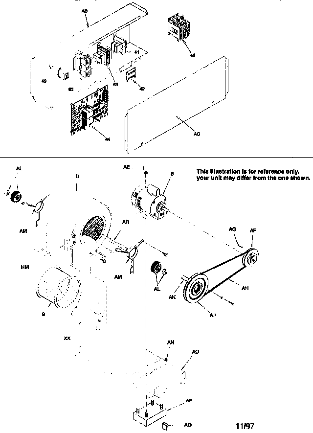Control box/blower assembly