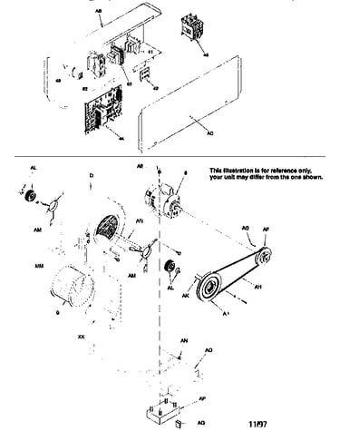 Control box/blower assembly