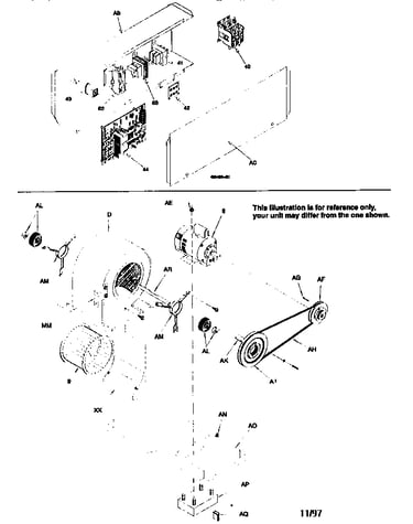 Control box/blower assembly