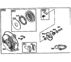 Briggs & Stratton 135200-135299 (1012) rewind starter housing and pulley starter diagram
