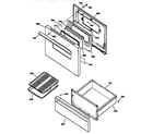 GE JBS26W1 door & drawer parts diagram