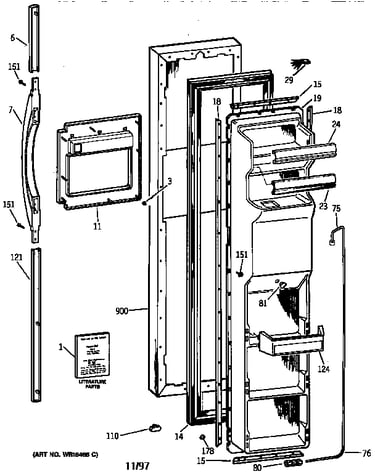 Freezer door