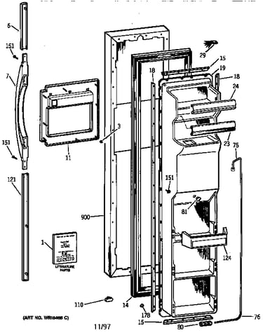 Freezer door