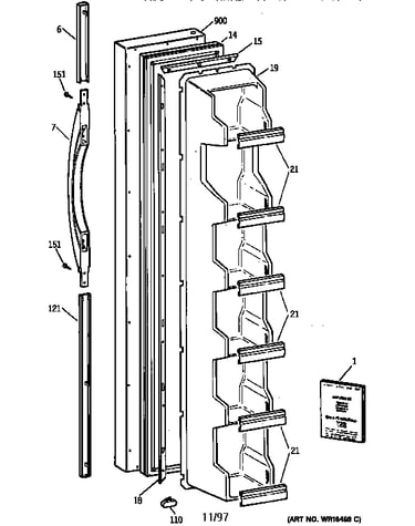 Freezer door