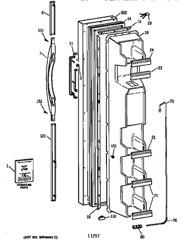 Freezer door