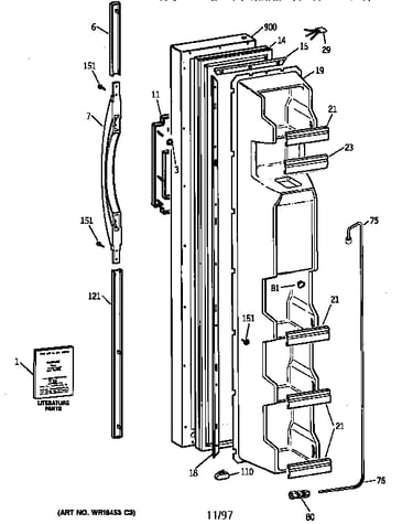 Freezer door