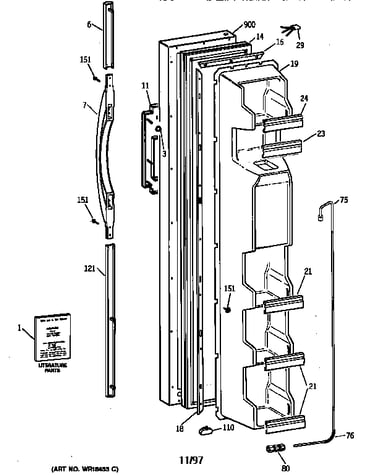 Freezer door