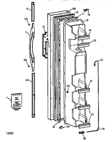 Freezer door