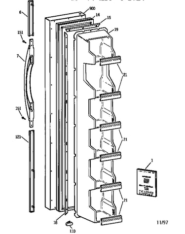 Freezer door