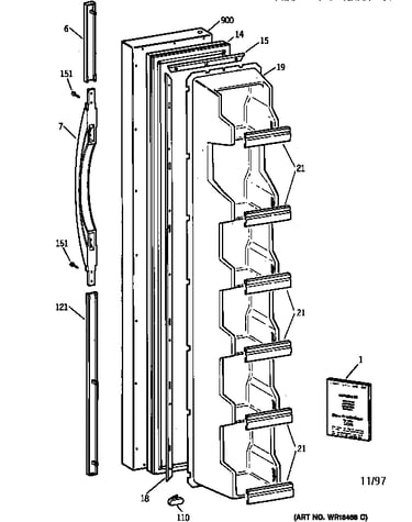 Freezer door