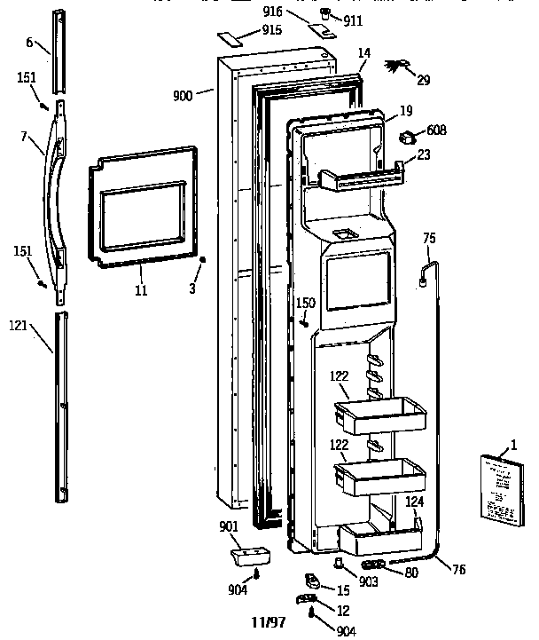 Freezer door