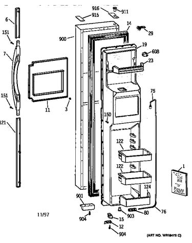 Freezer door