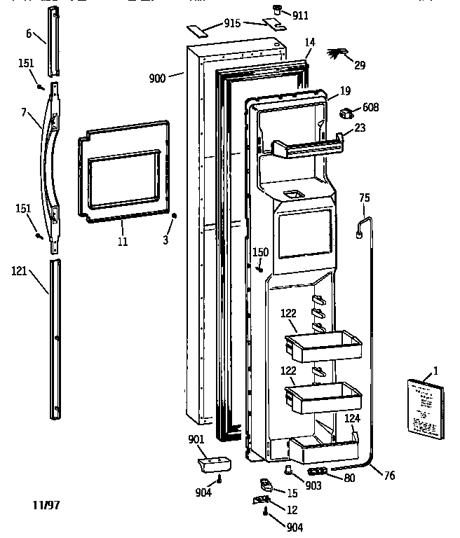 Freezer door