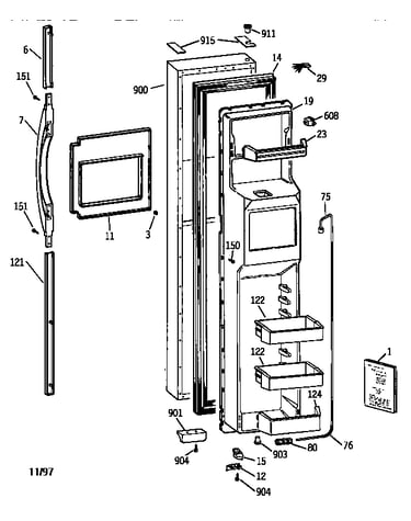 Freezer door