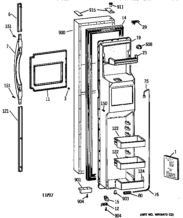 Freezer door