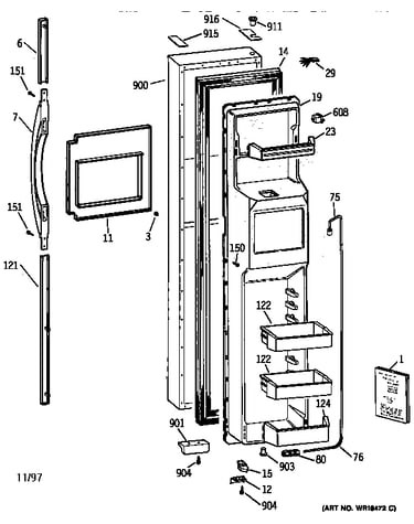 Freezer door