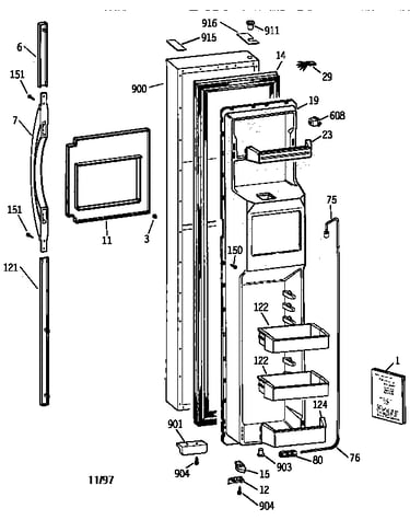Freezer door