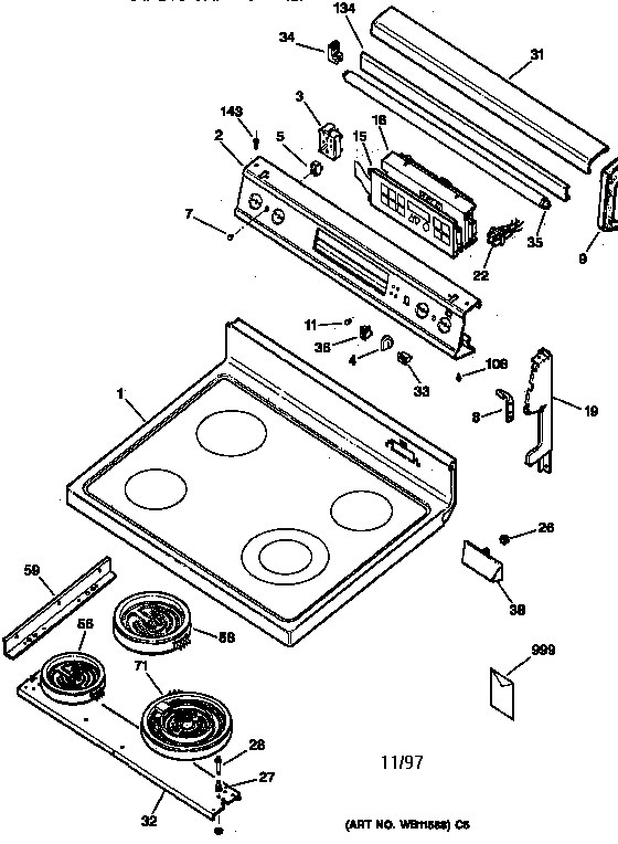 Control panel & cooktop