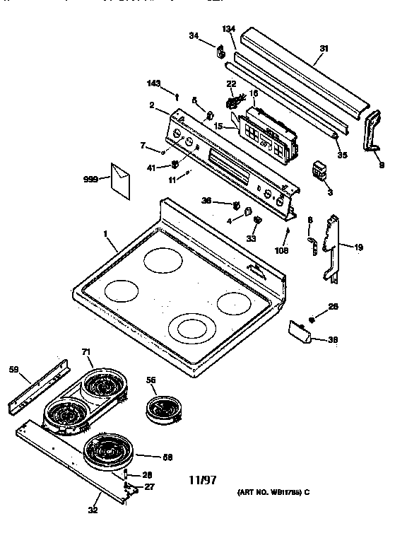 Control panel & cooktop