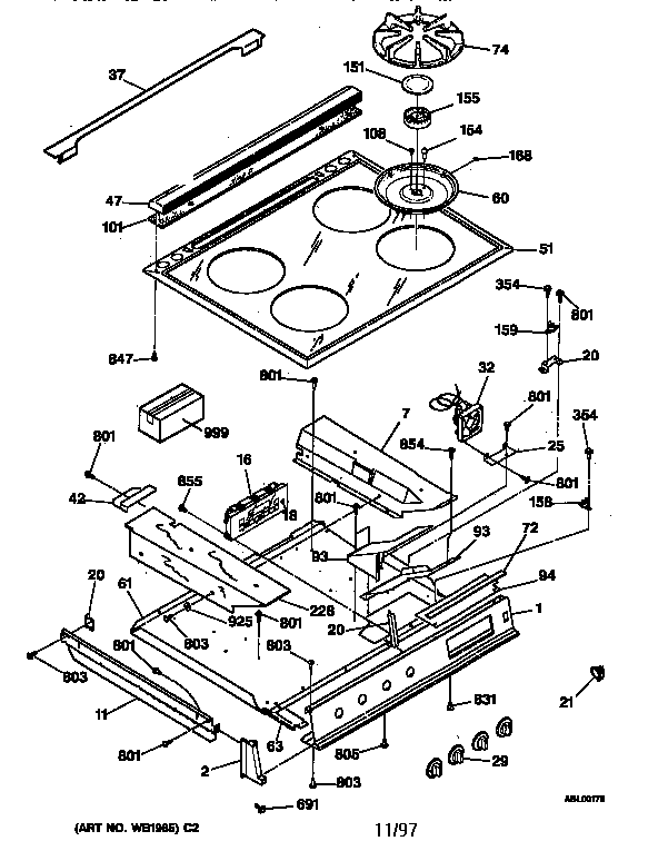 CONTROL PANEL & COOKTOP