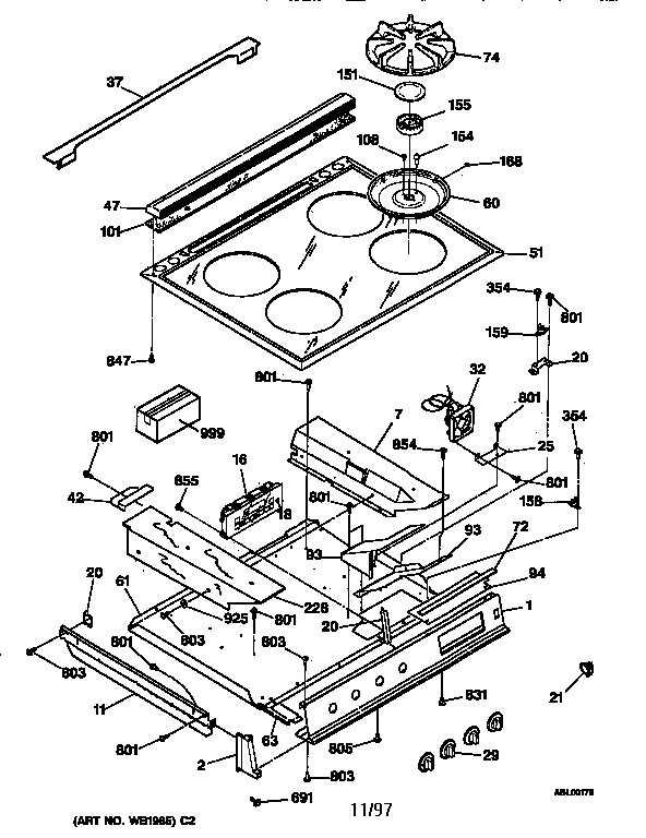 CONTROL PANEL & COOKTOP