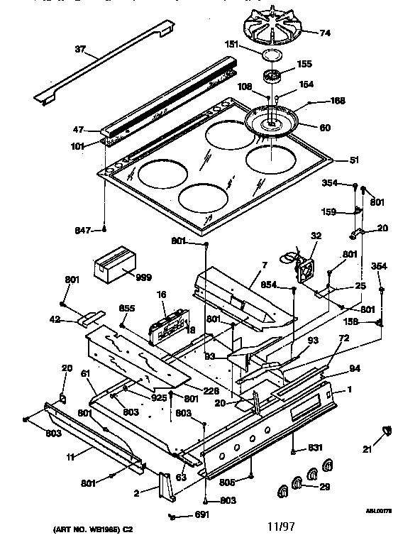 CONTROL PANEL & COOKTOP