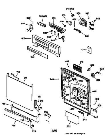 Escutcheon & door assembly