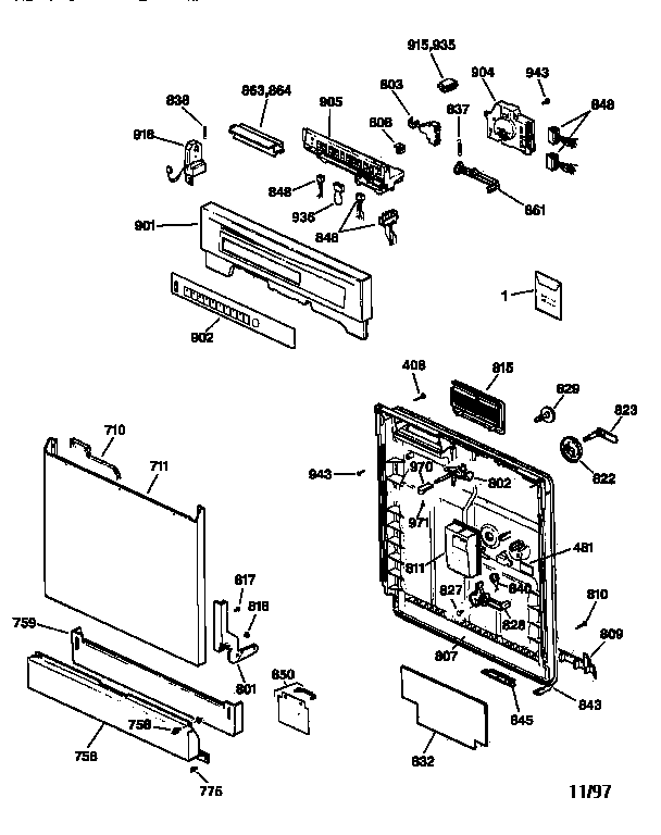 ESCUTCHEON & DOOR ASSEMBLY