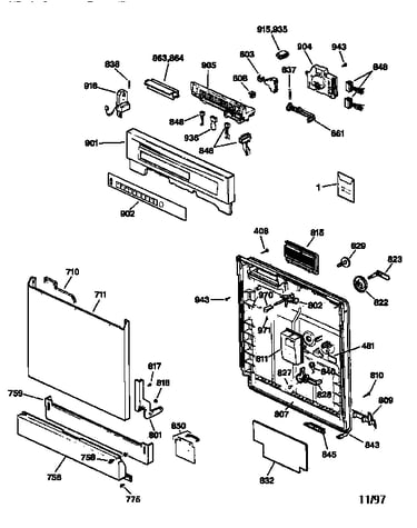 Escutcheon & door assembly