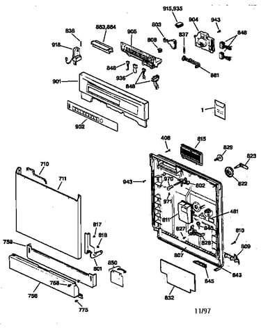 Escutcheon & door assembly