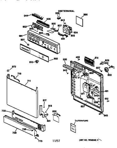 Escutcheon & door assembly