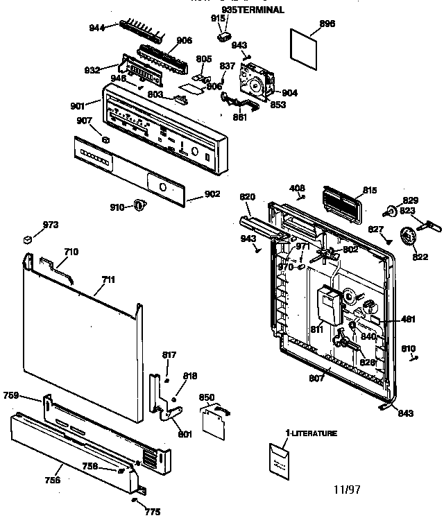 ESCUTCHEON & DOOR ASSEMBLY